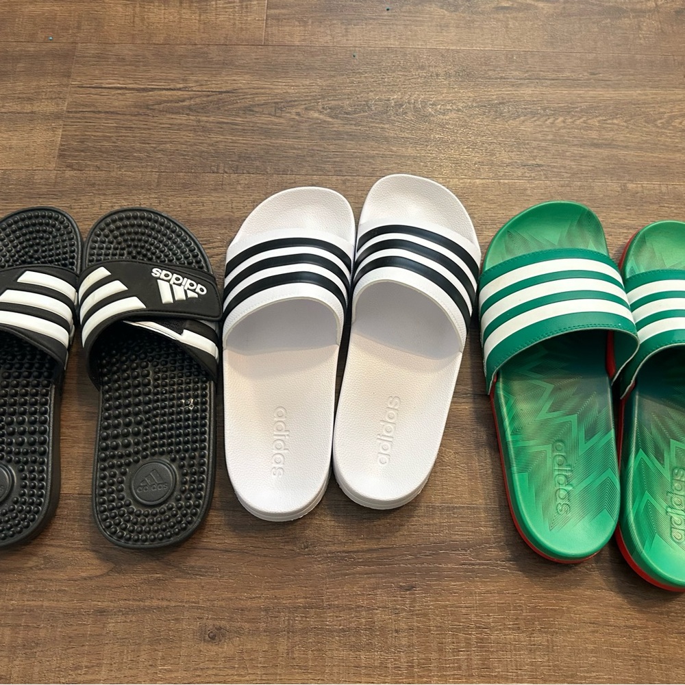 Adidas men's size 9 slides